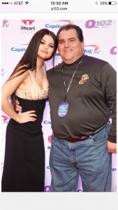 Selena Gomez with Pete Politarhos of Zac's Burgers